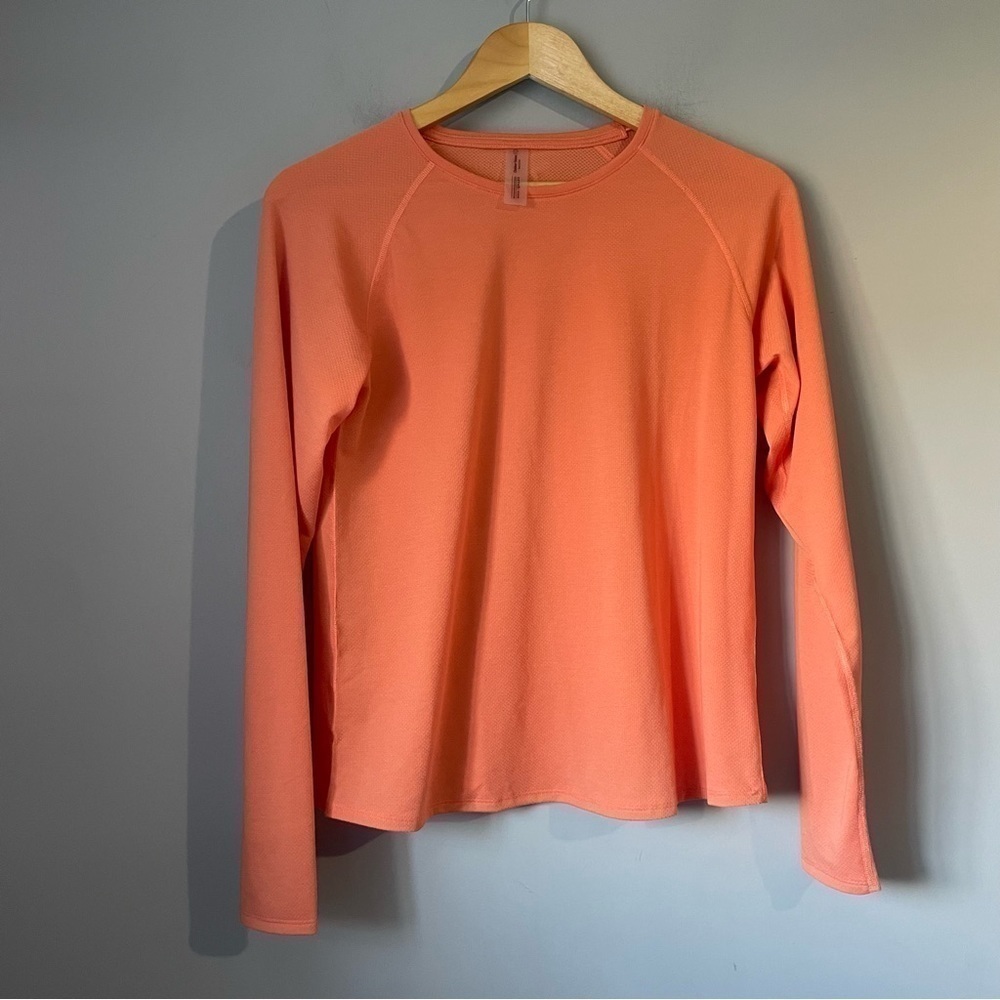 Outdoor Voices long sleeve orange active wear top size small